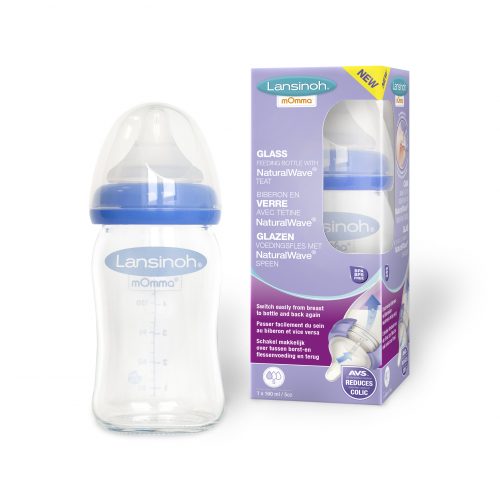 Lansinoh Natural Wave Baby Bottle Nipples, 2 Ct